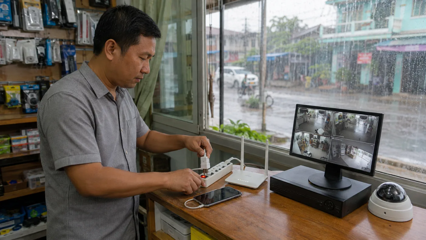 မိုးရာသီမှာ ဖုန်း၊ Charger နဲ့ CCTV မပျက်အောင် ကာကွယ်နည်း